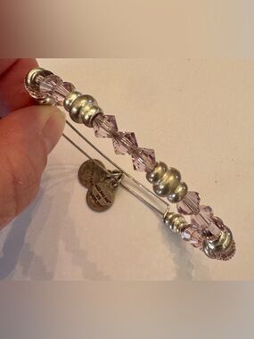Alex and Ani Swarovski Crystal Silver Bangle Bracelet